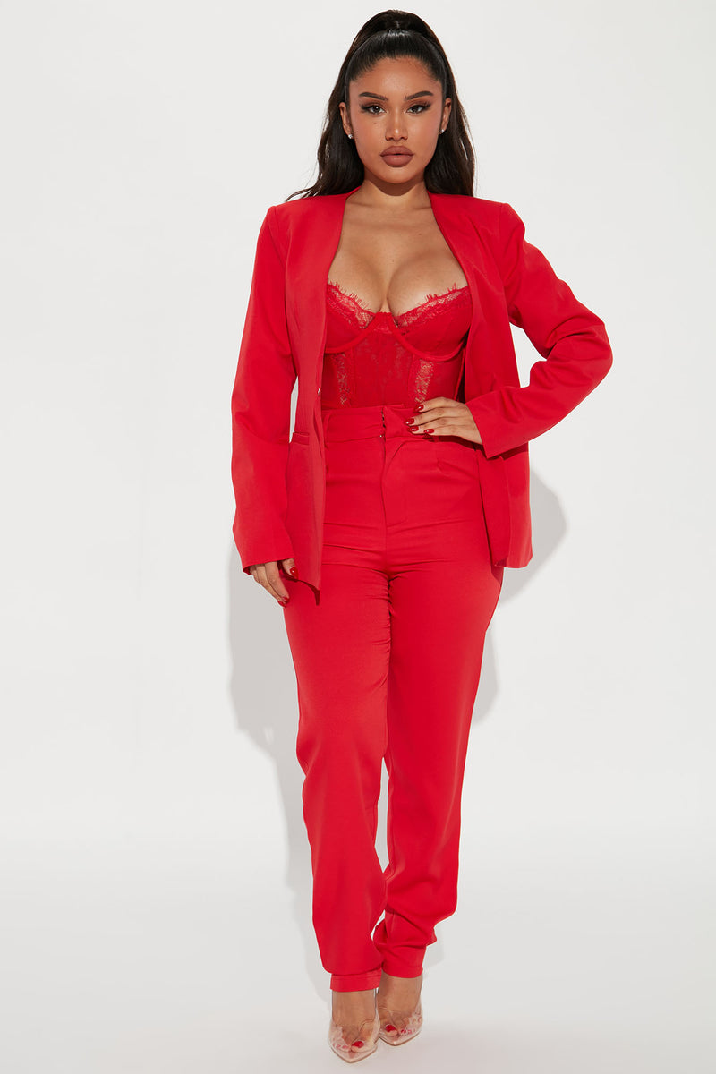 Fashion nova red blazer on sale