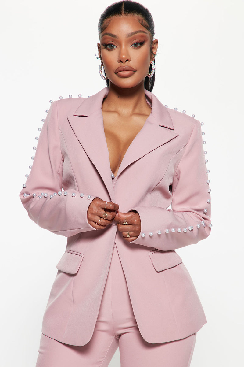 Blush womens blazer shop