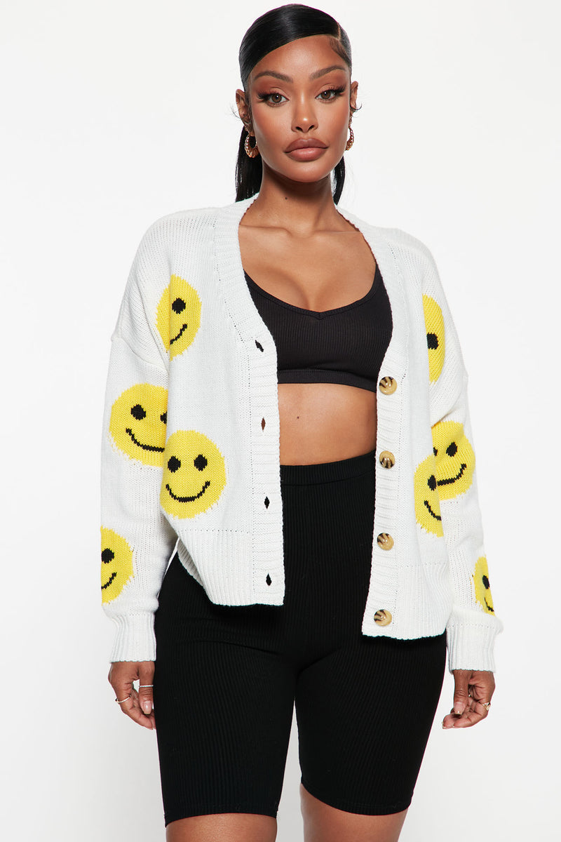Happy Girl Cardigan - Ivory/combo | Fashion Nova, Sweaters | Fashion Nova