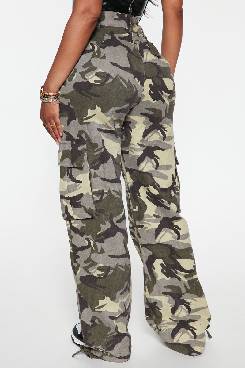 Grey Faded Camouflage Cargo Pants Rose BlackPink Fashion, 49% OFF