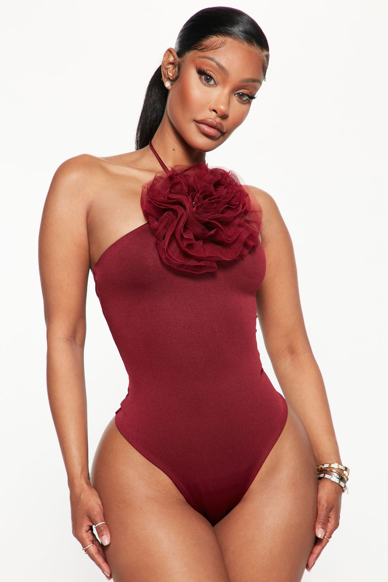 Maroon bodysuit shop