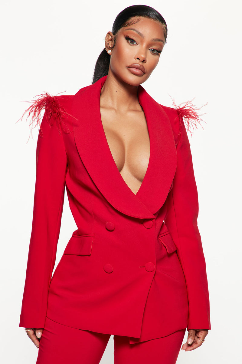 Boss Moves Blazer Pant Set 32.5 Red