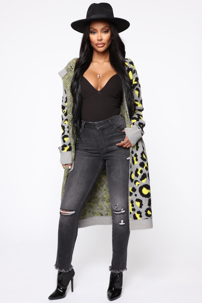 Leopard long sweater outlet