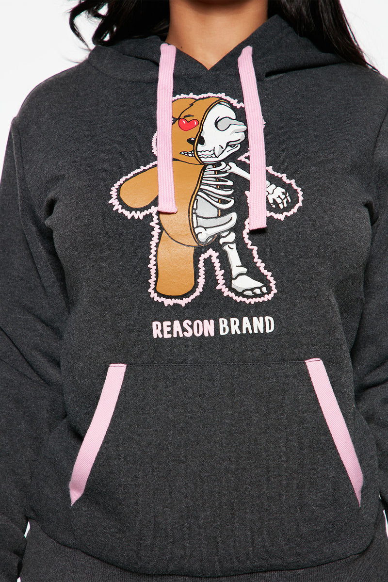 Fashion nova teddy bear hoodie Clearance