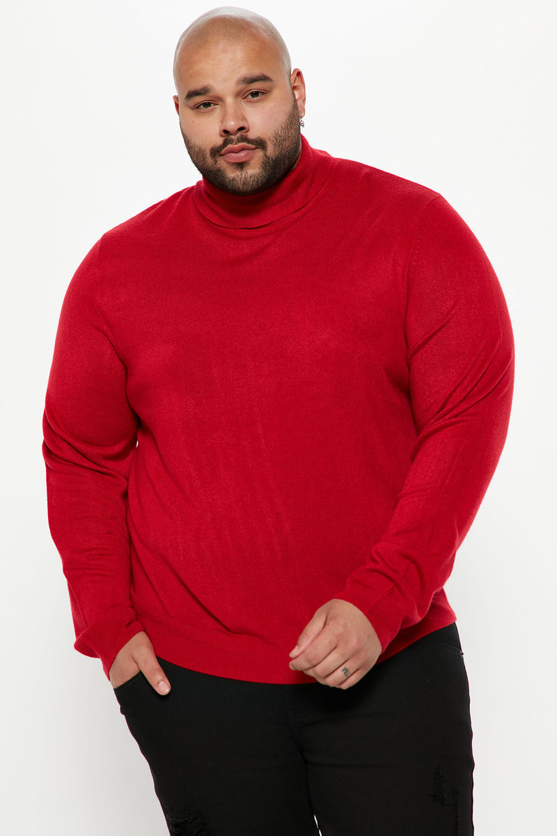 Red discount turtleneck men
