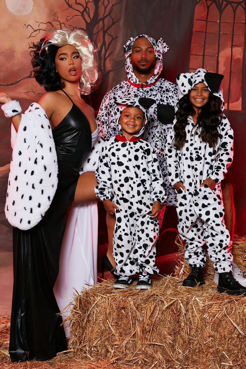 Mini Dalmation Puppy Costume White Black Fashion Nova Kids