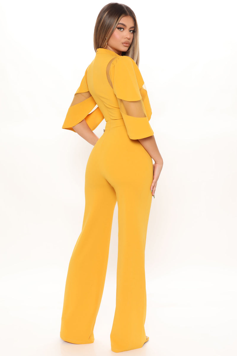 Mustard jumpsuit fashion nova 2025