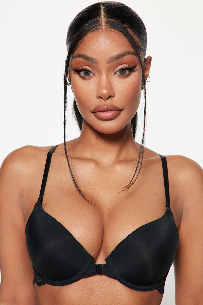 Black Lace Push Up Bra - 2 Timer Bra