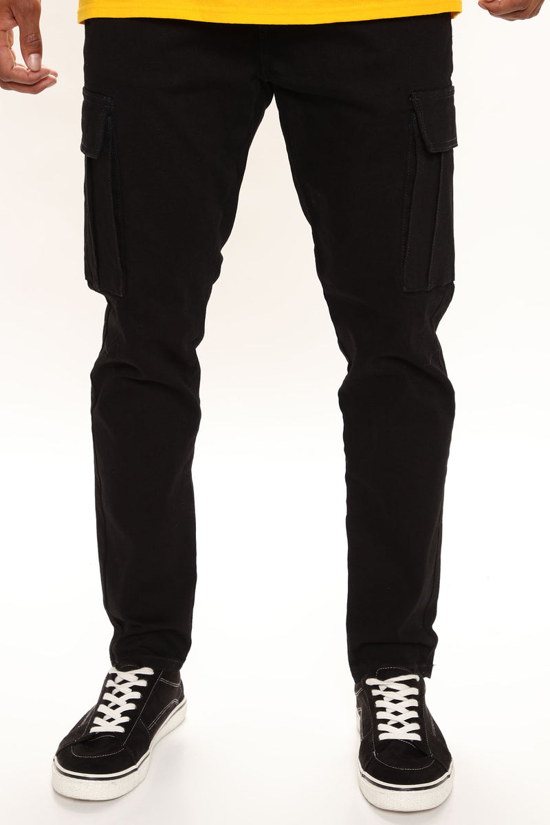 Slim Cargo Pants - Black, Fashion Nova, Mens Pants