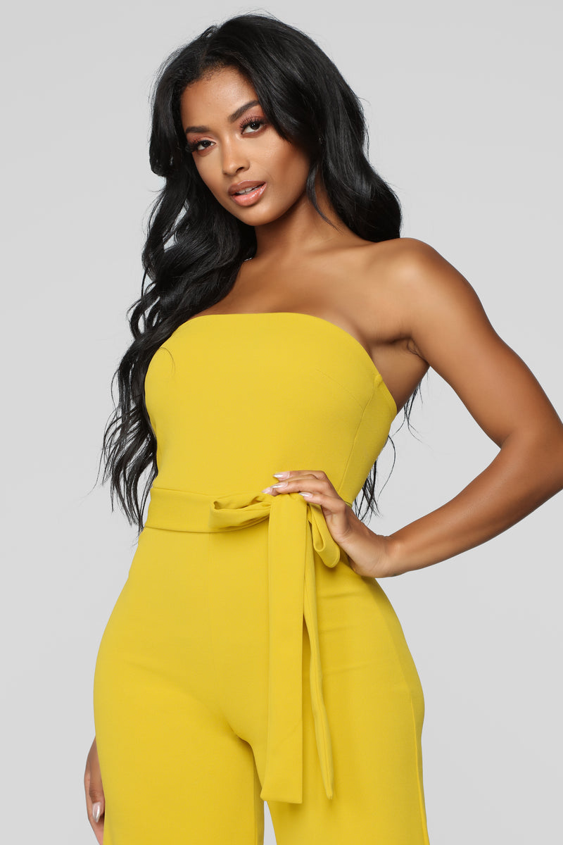 Mustard jumpsuit fashion store nova