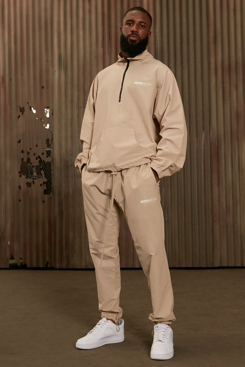 Novamen Nylon Jogger Tan Fashion Nova Mens Pants Fashion Nova