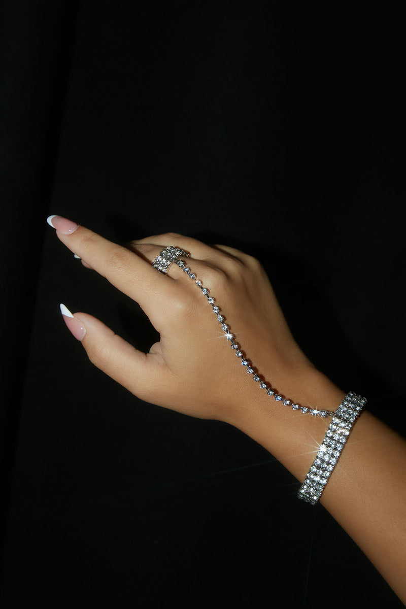 Chain bracelet with ring attached on sale