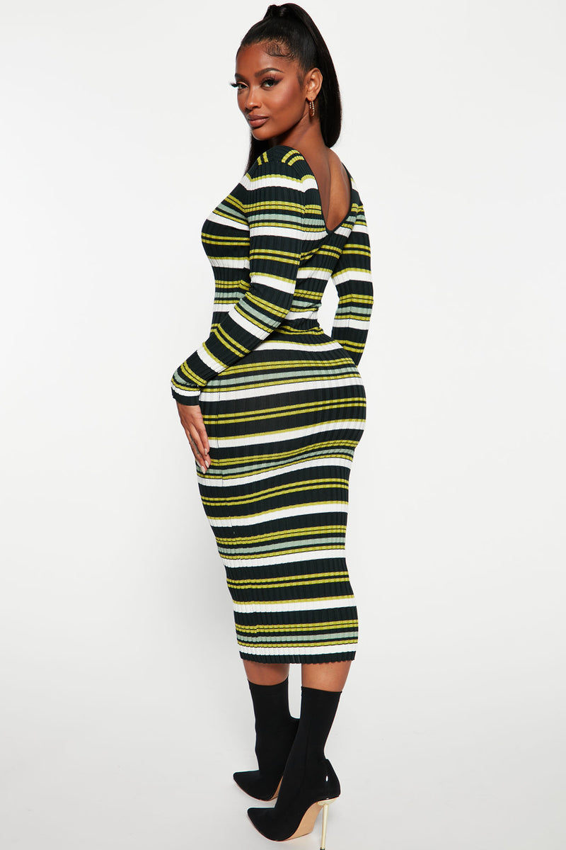 Kallan Striped Knit Dress