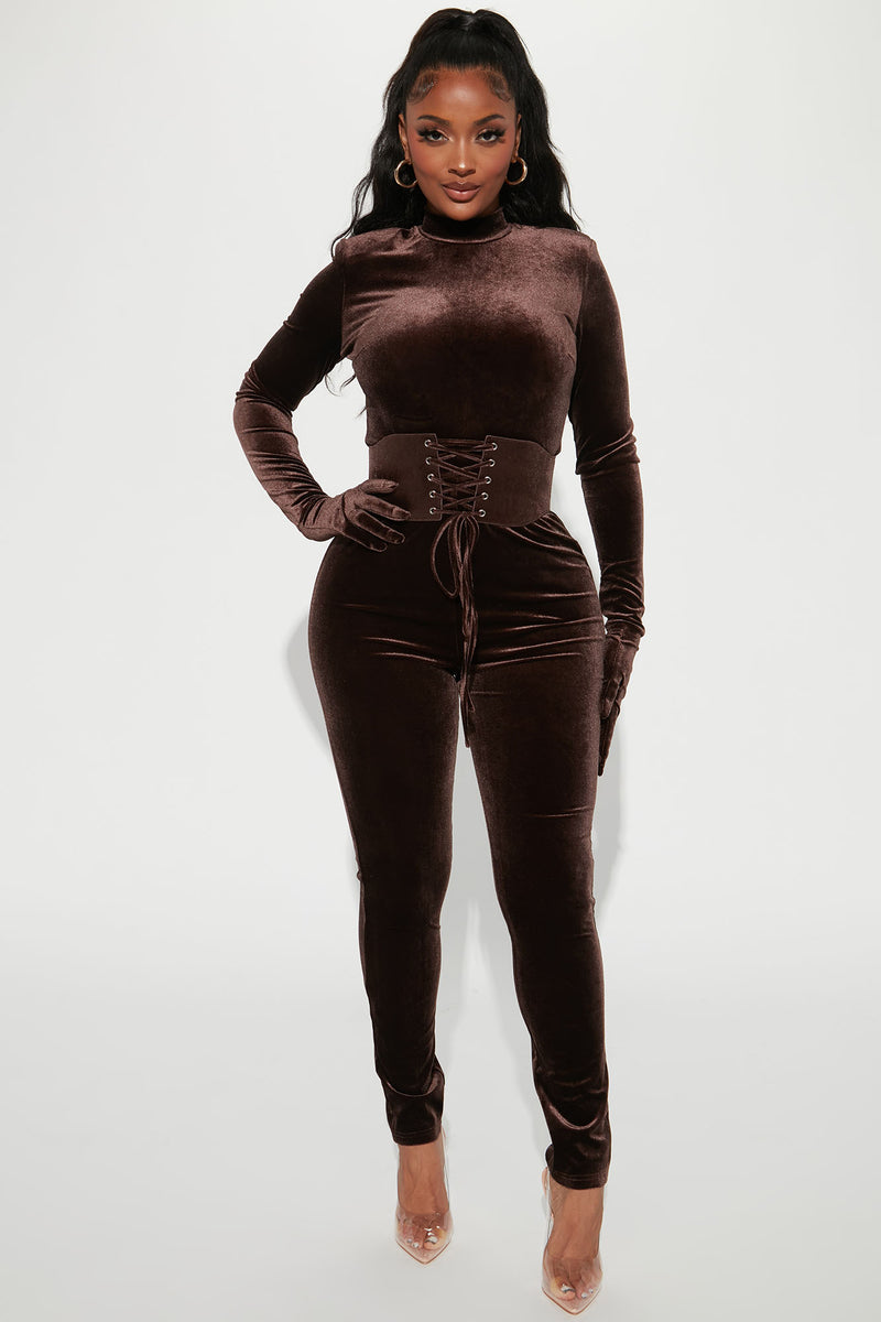 Fashion nova hot sale velvet jumpsuit