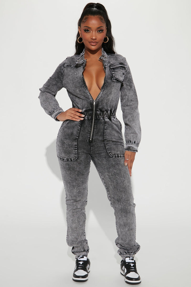Acid wash sale romper