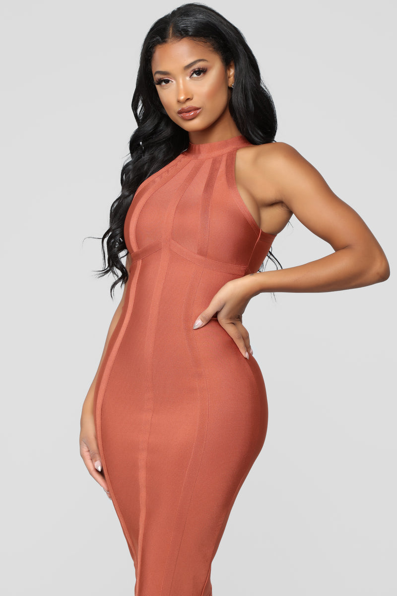 Kamila bandage midi dress shop