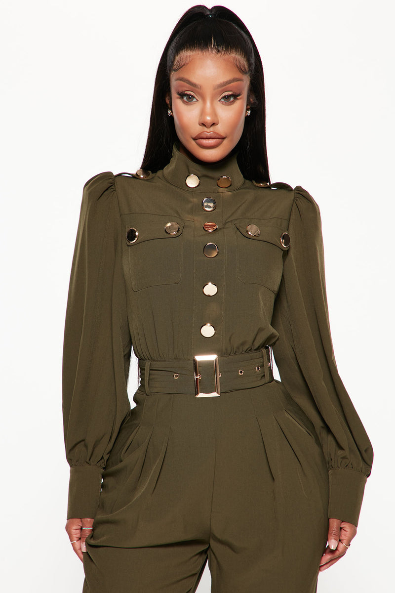 You're The One Utility Jumpsuit Olive Fashion Nova, Jumpsuits