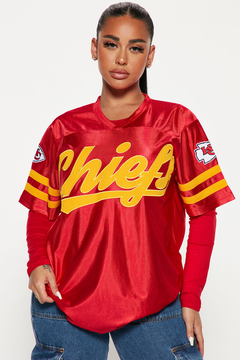 Kansas City Chiefs Mesh Top - Red, Fashion Nova, Screens Tops and Bottoms