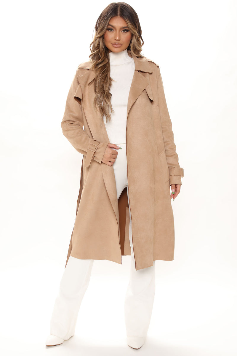 Faux discount suede duster