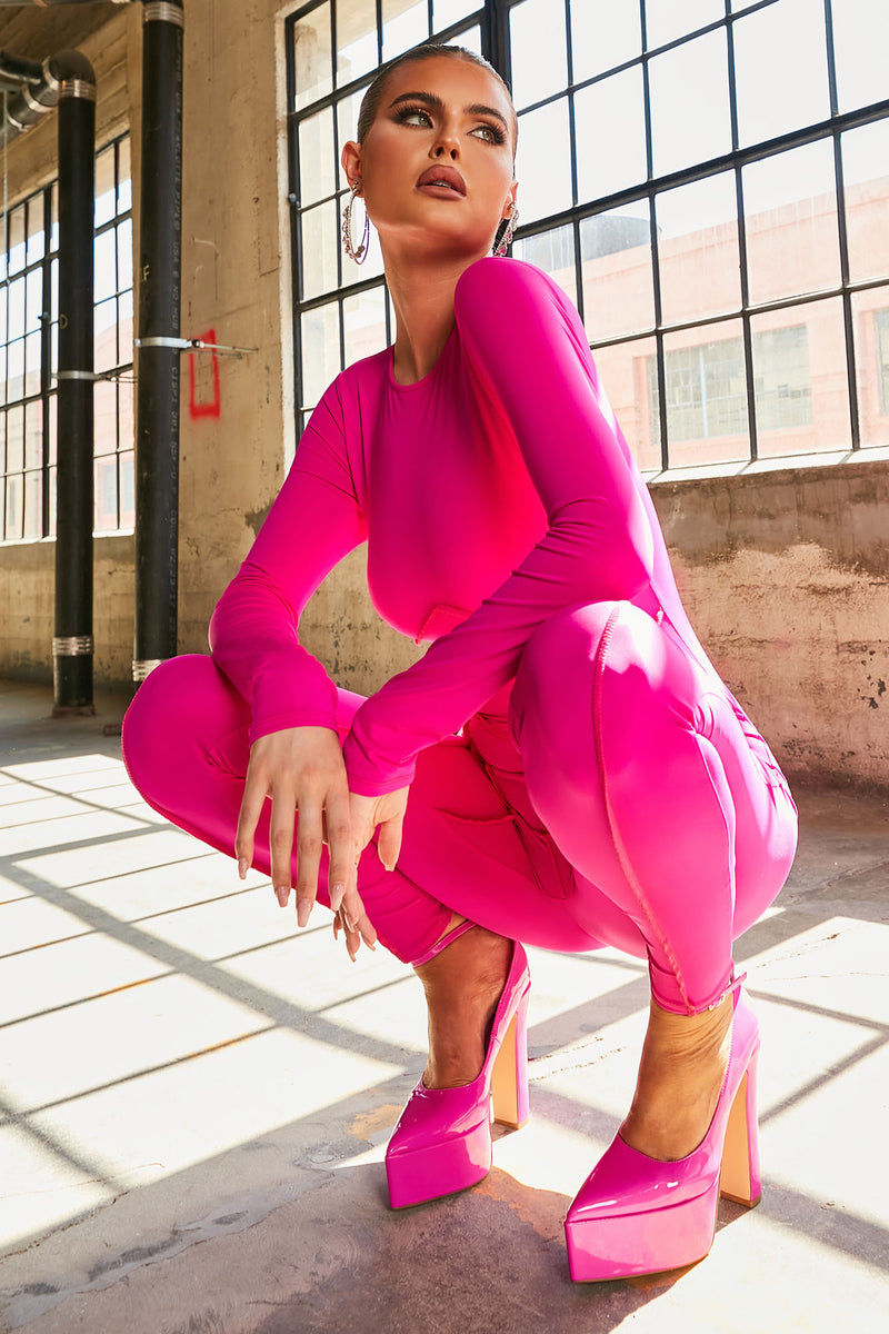 Pink heels fashion top nova