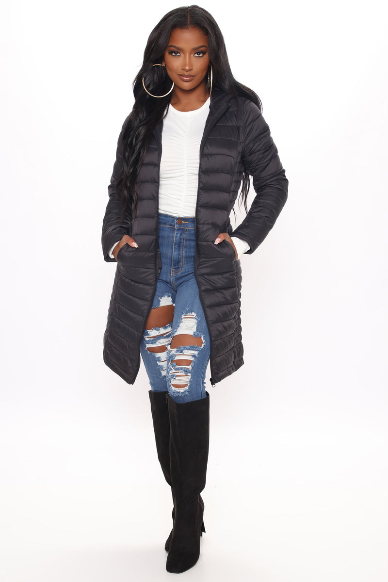 Black best sale puffy coat