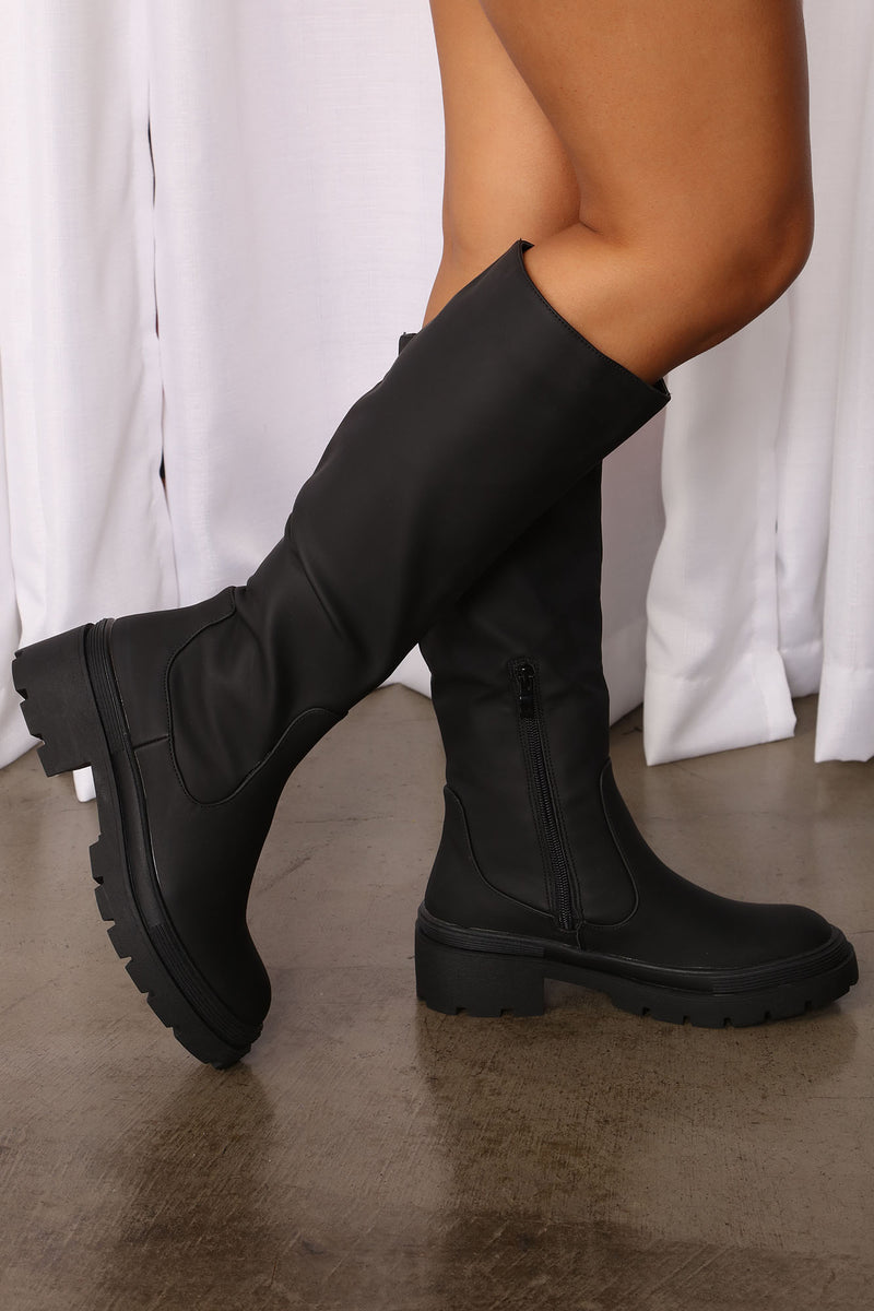 In My Prime Knee High Boots Black