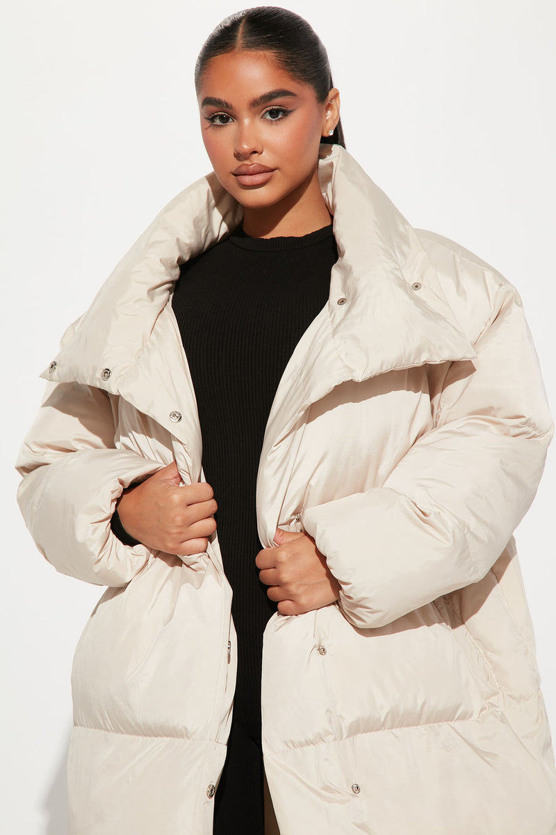 Womens nude shop puffer coat