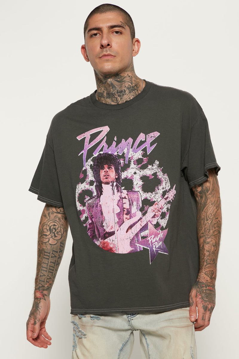 Prince Purple Rain Short Sleeve Tee Black