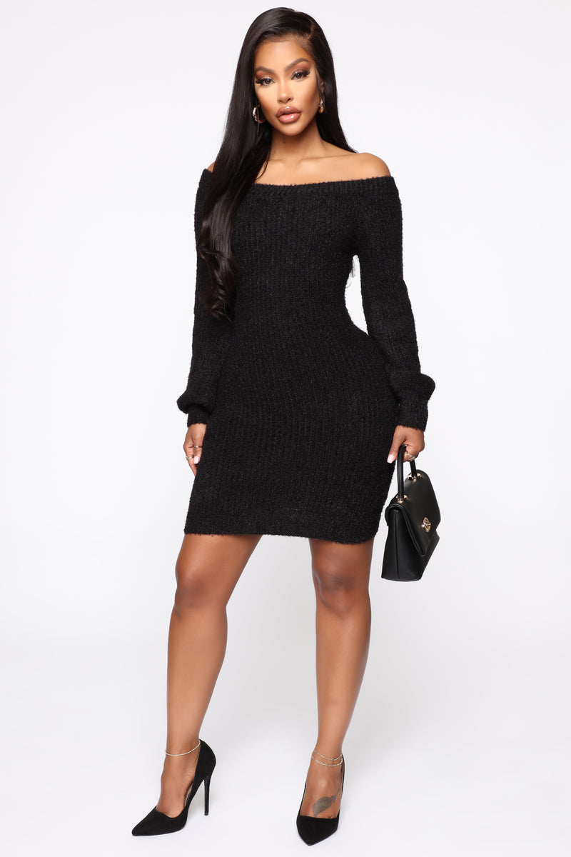 Off the shoulder sweater dress fashion nova outlet