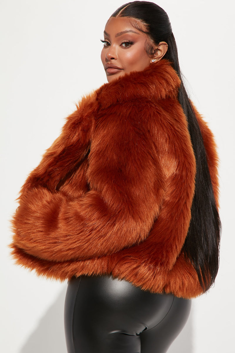Rust colored winter coat 2025
