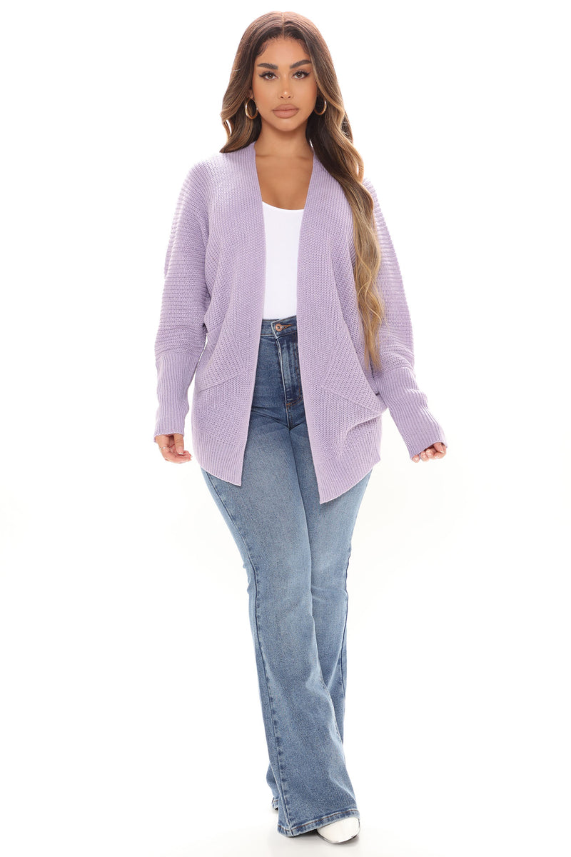 Just Go With It Cardigan Lavender