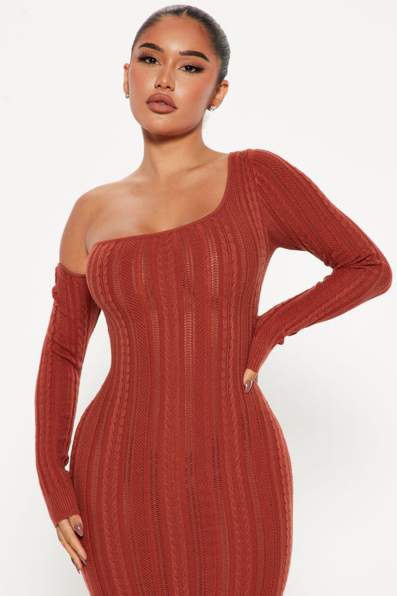 Rylee Midi Dress - Cognac | Fashion Nova, Dresses | Fashion Nova