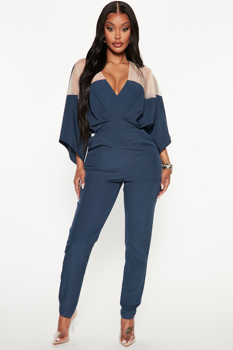 Fashion nova 2025 navy jumpsuit