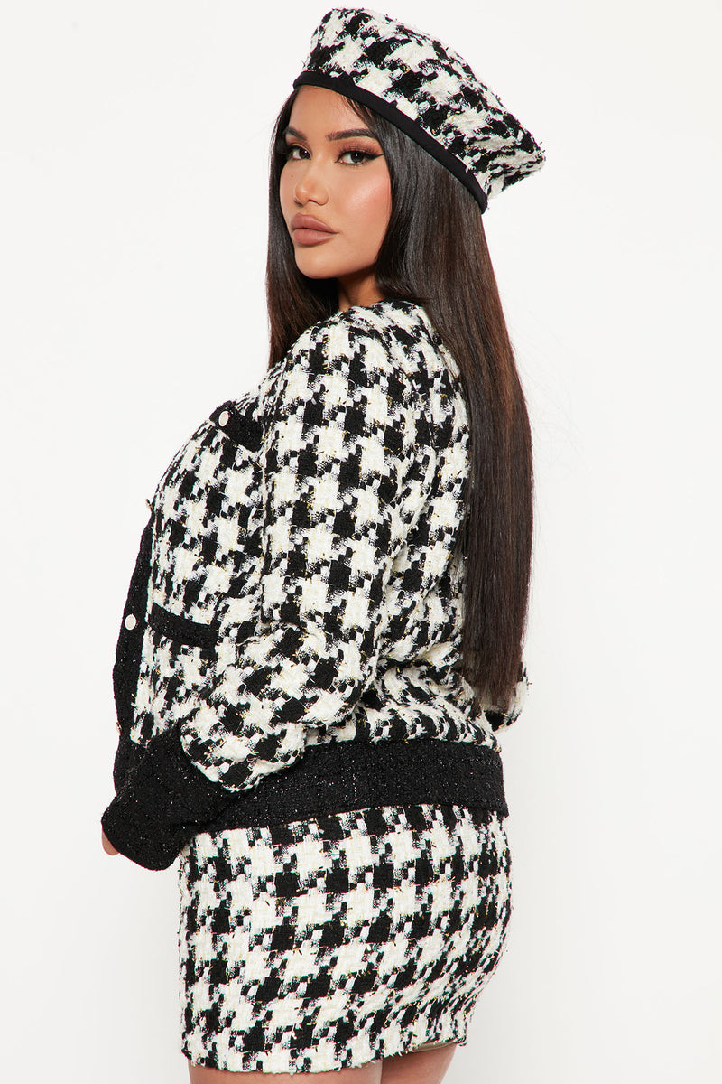 Tweed skirt set fashion nova top