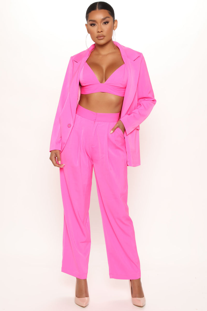 Pink suit 2025 fashion nova