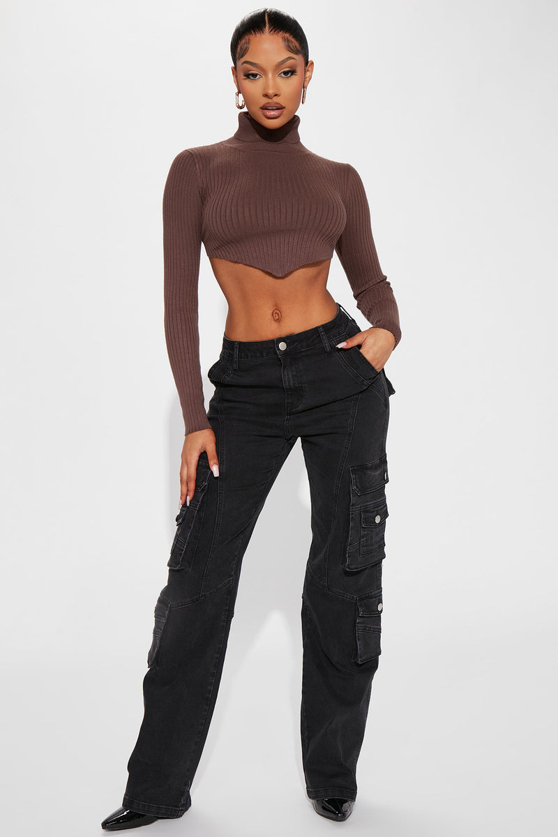 Mulholland Drive 90's Cargo Straight Leg Jeans - Black Wash