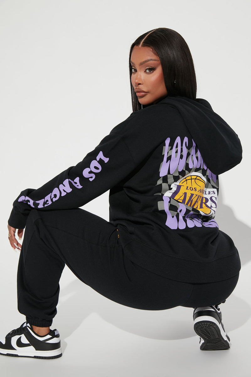 Los Angeles Lakers Fashion Colour Logo Hoodie - Womens