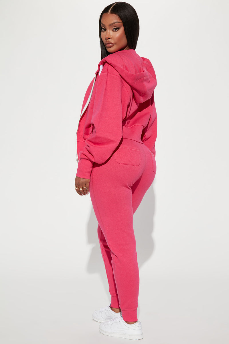 Pink hoodie and joggers clearance