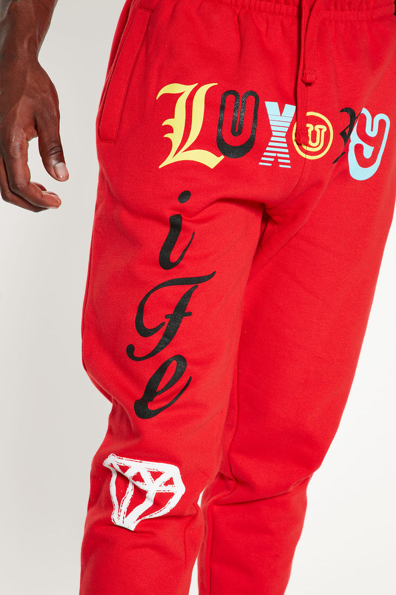 LV Red Sweatsuit