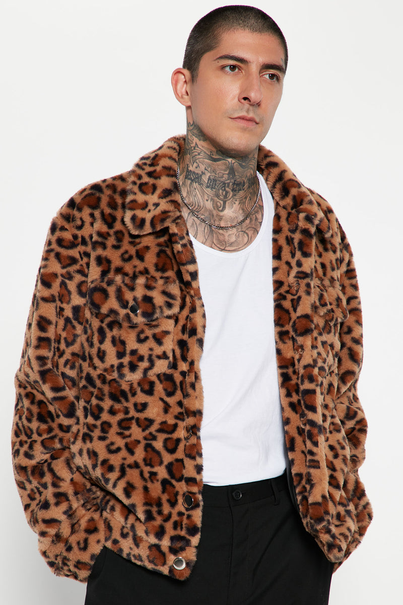 Mens leopard outlet jacket