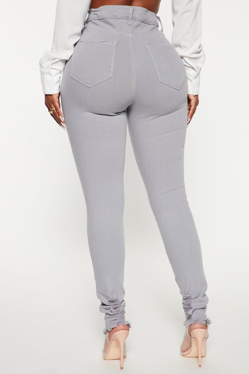 Grey fashion nova jeans sales