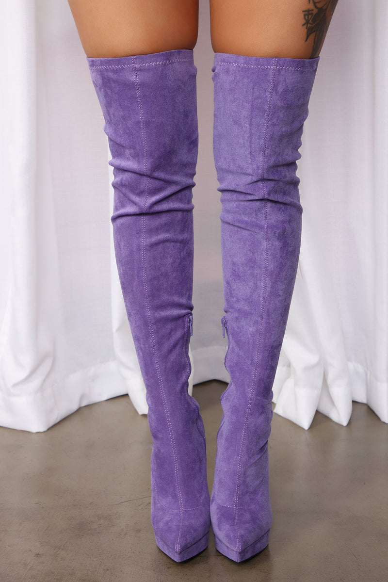 Public Figure Over The Knee Boots Purple
