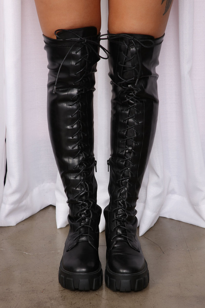 Fashion nova hot sale lace up boots