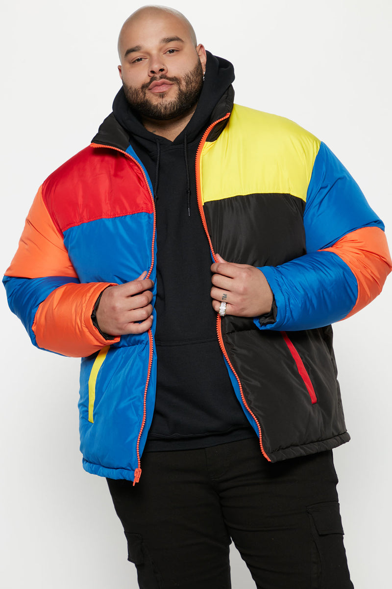 Rainbow bubble coat fashion nova online