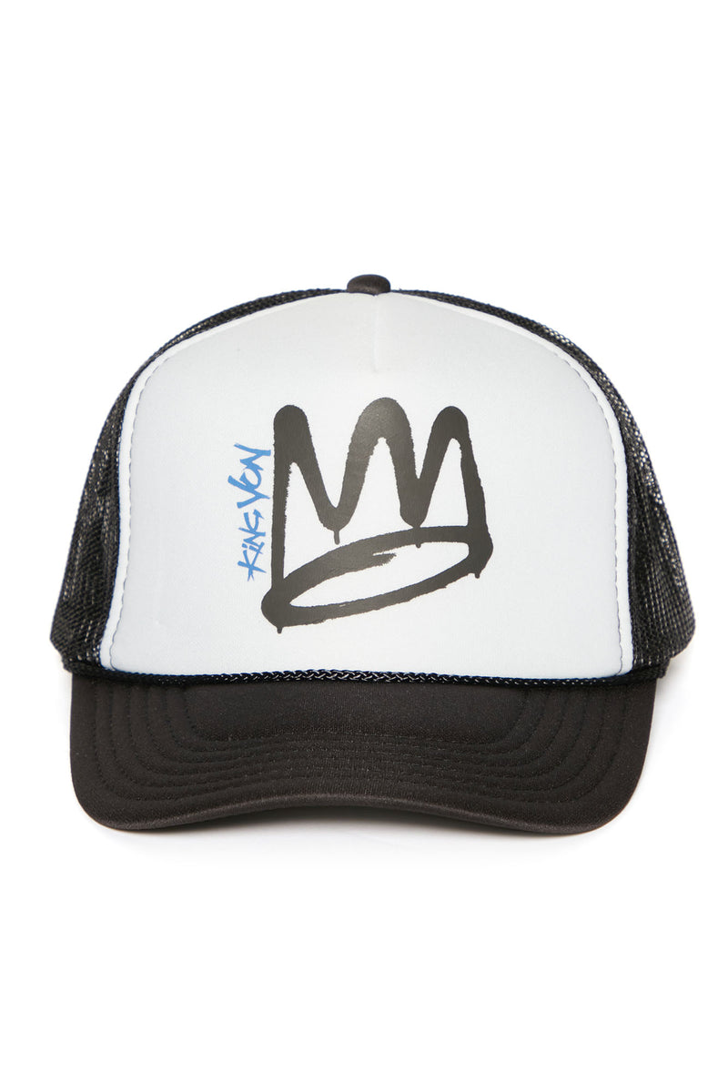 King Von Trucker Hat Snapback Mesh Cap Black White New