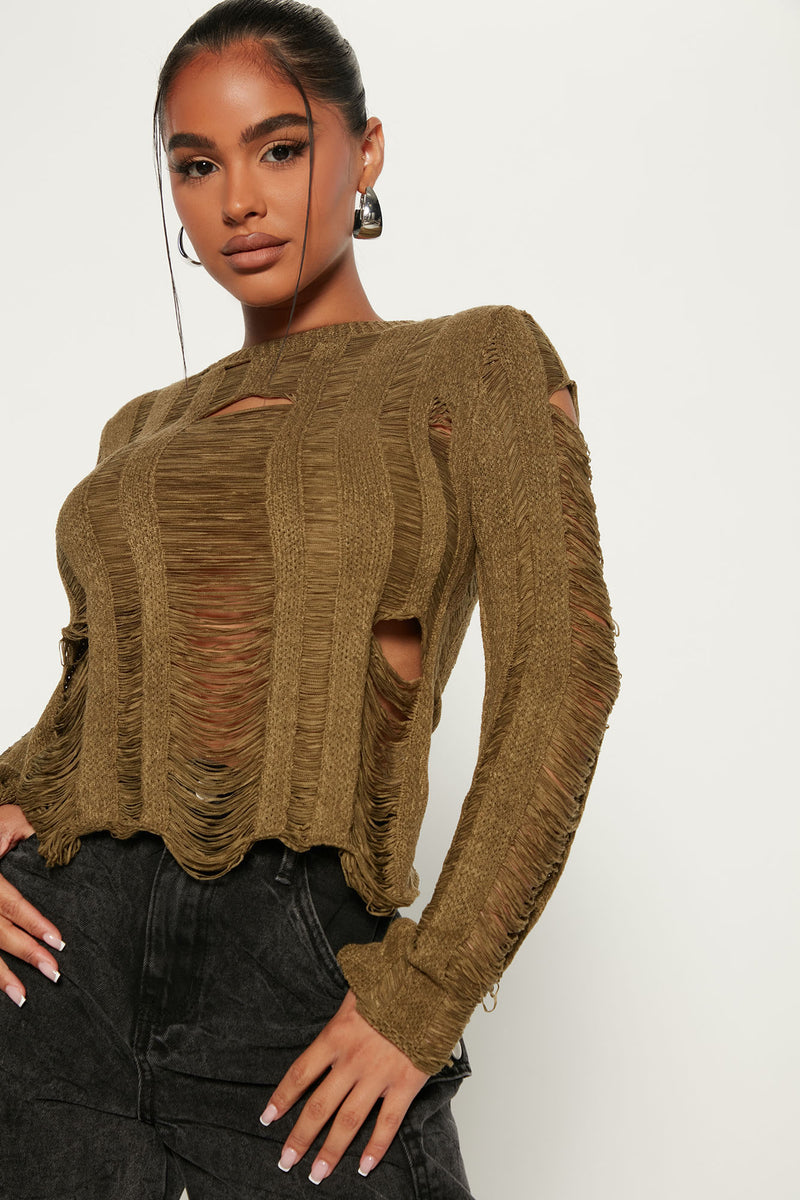 Distressed sweater on sale fashion nova