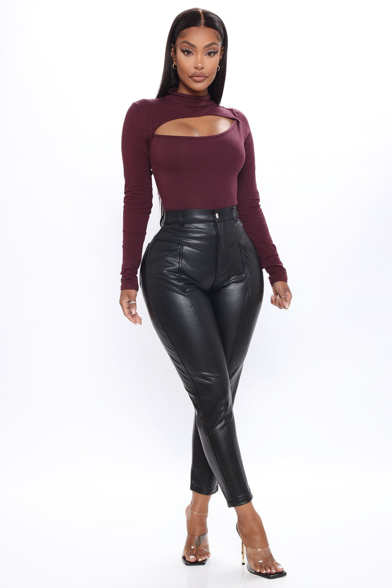 Bordeaux best sale leather pants