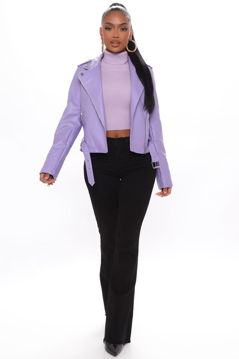 Lavender cropped new arrivals jacket