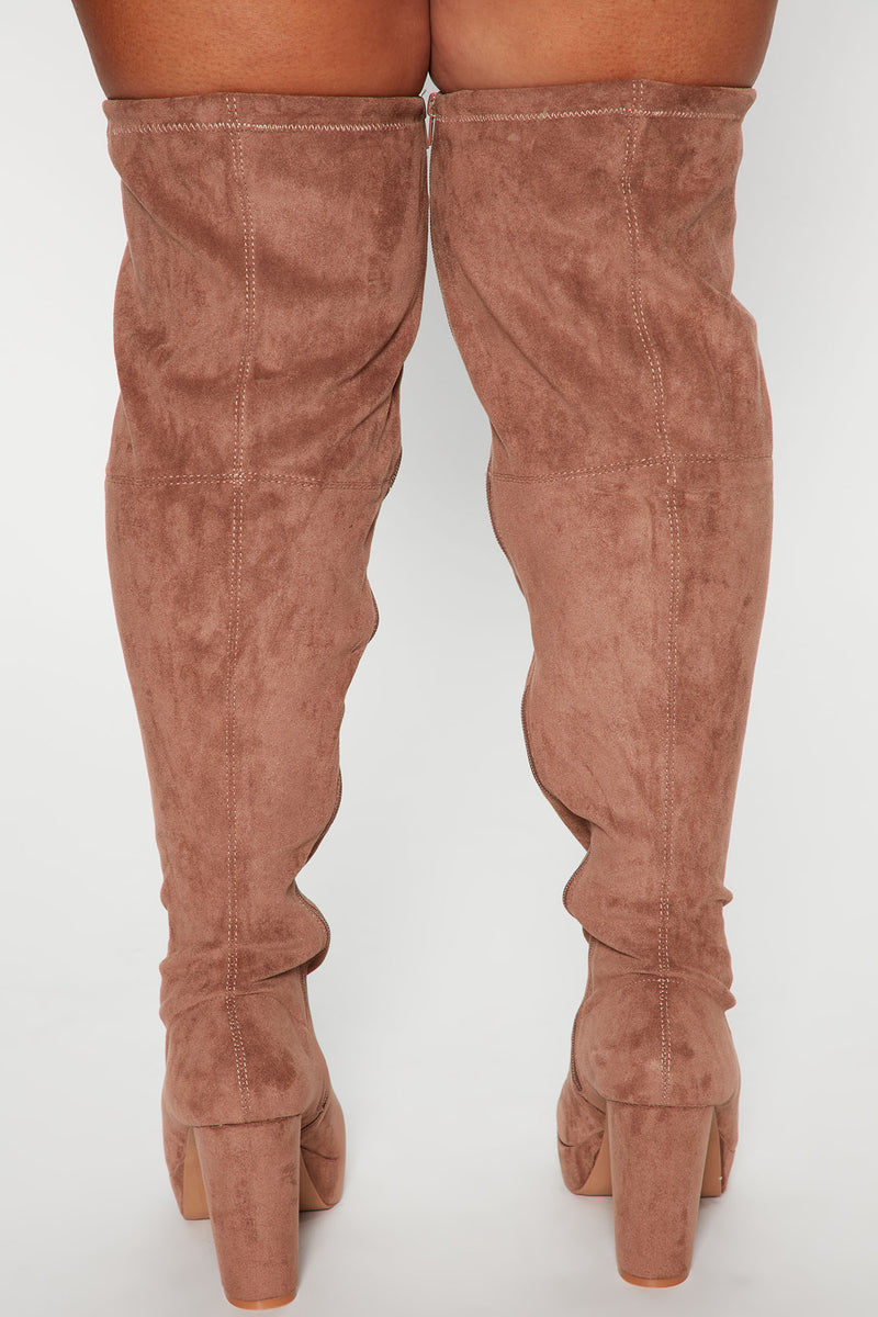 Becca Over The Knee Boots Mocha