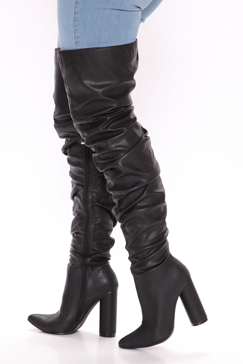 Not Playing Around Heeled Boots Black Fashion Nova Shoes